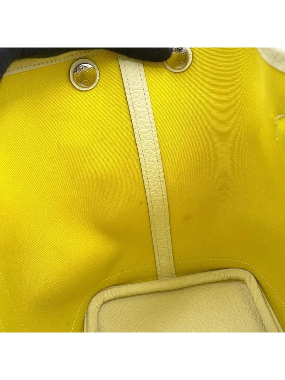 Hermes Tote Bag Garden Party TPM Lime Cles Silver Toile Officier Country